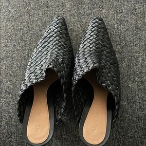 Bottega Veneta Dark Woven Mules